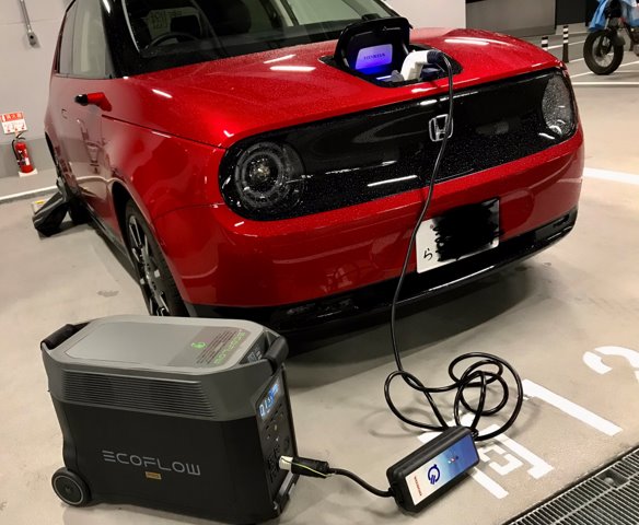 Charging-an-electric-car-with-a-portable-power-source

