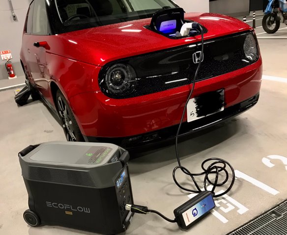 Charging-an-electric-car-with-a-portable-power-source